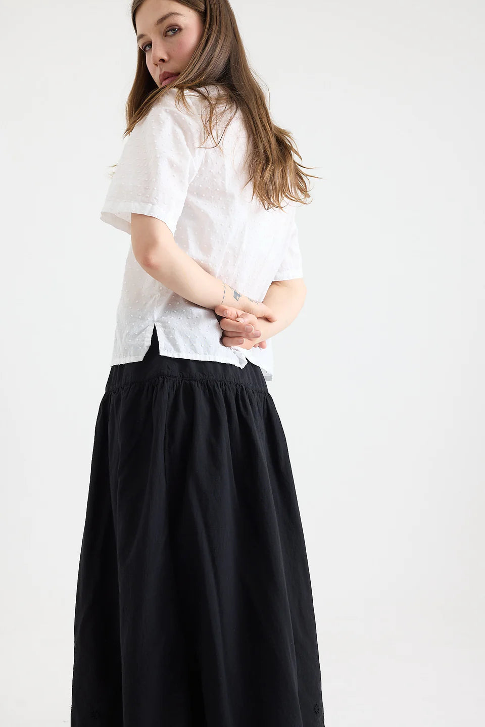 Metta Azalea Lace Skirt - Cotton - Black