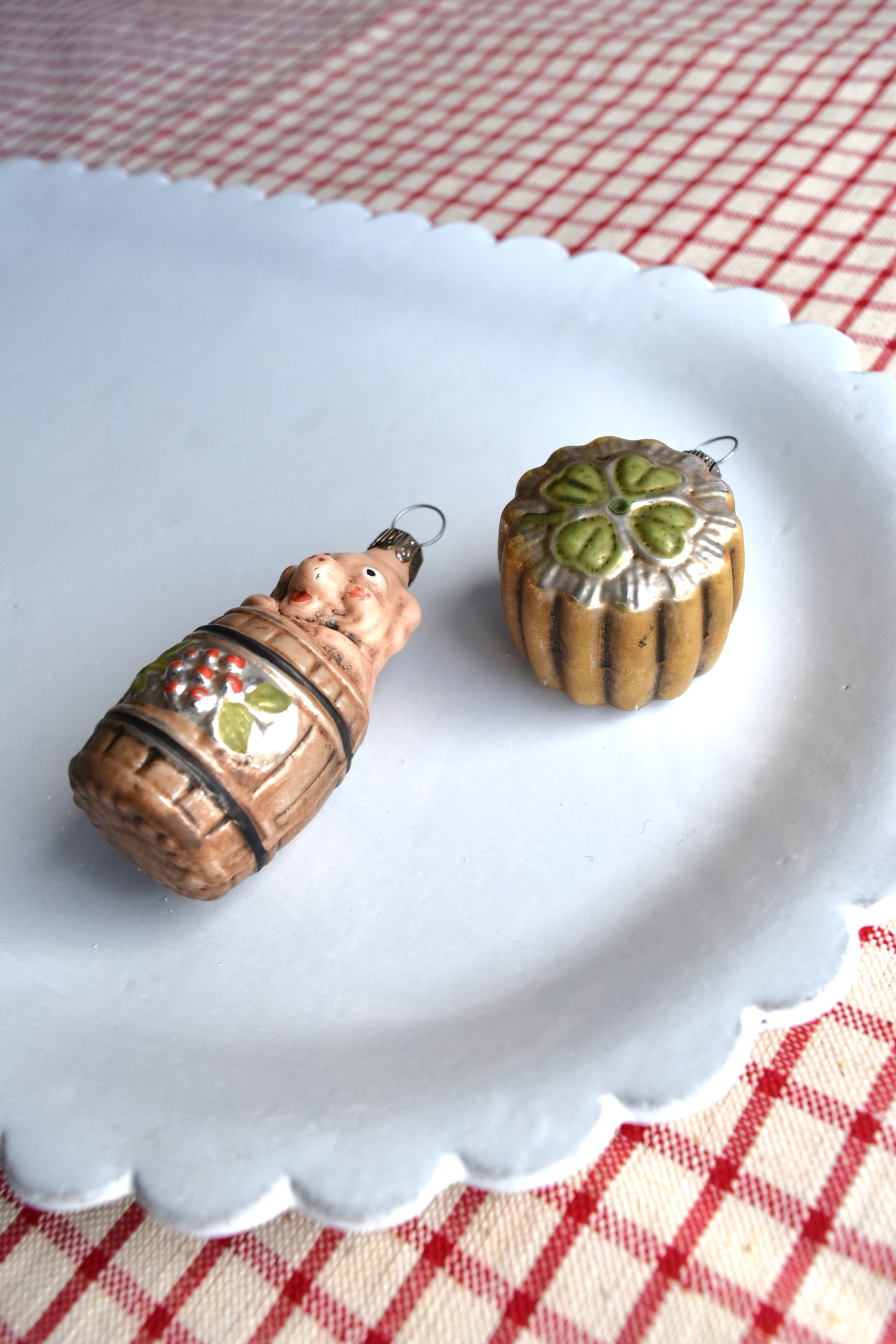 Pig & Lucky Clover - Nostalgic German Christmas Ornaments - Set X