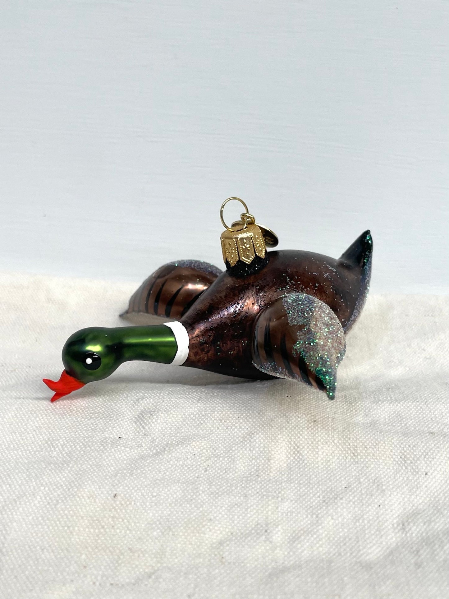 Polish Glass Christmas Ornament - Flying Duck
