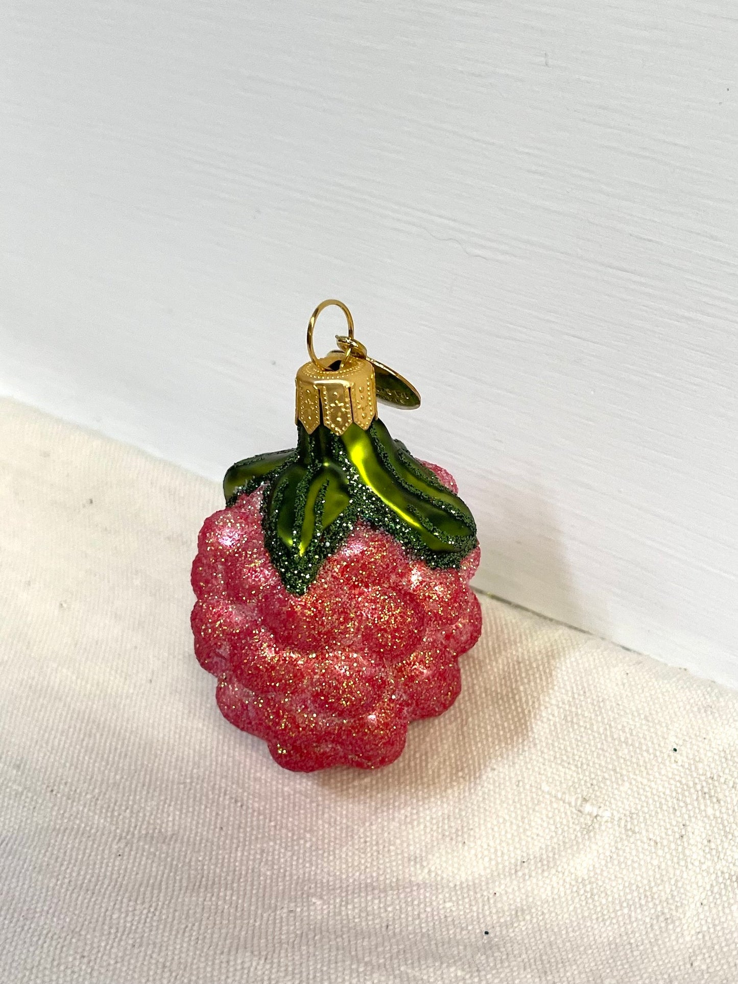 Polish Glass Ornament - Miniature Raspberry