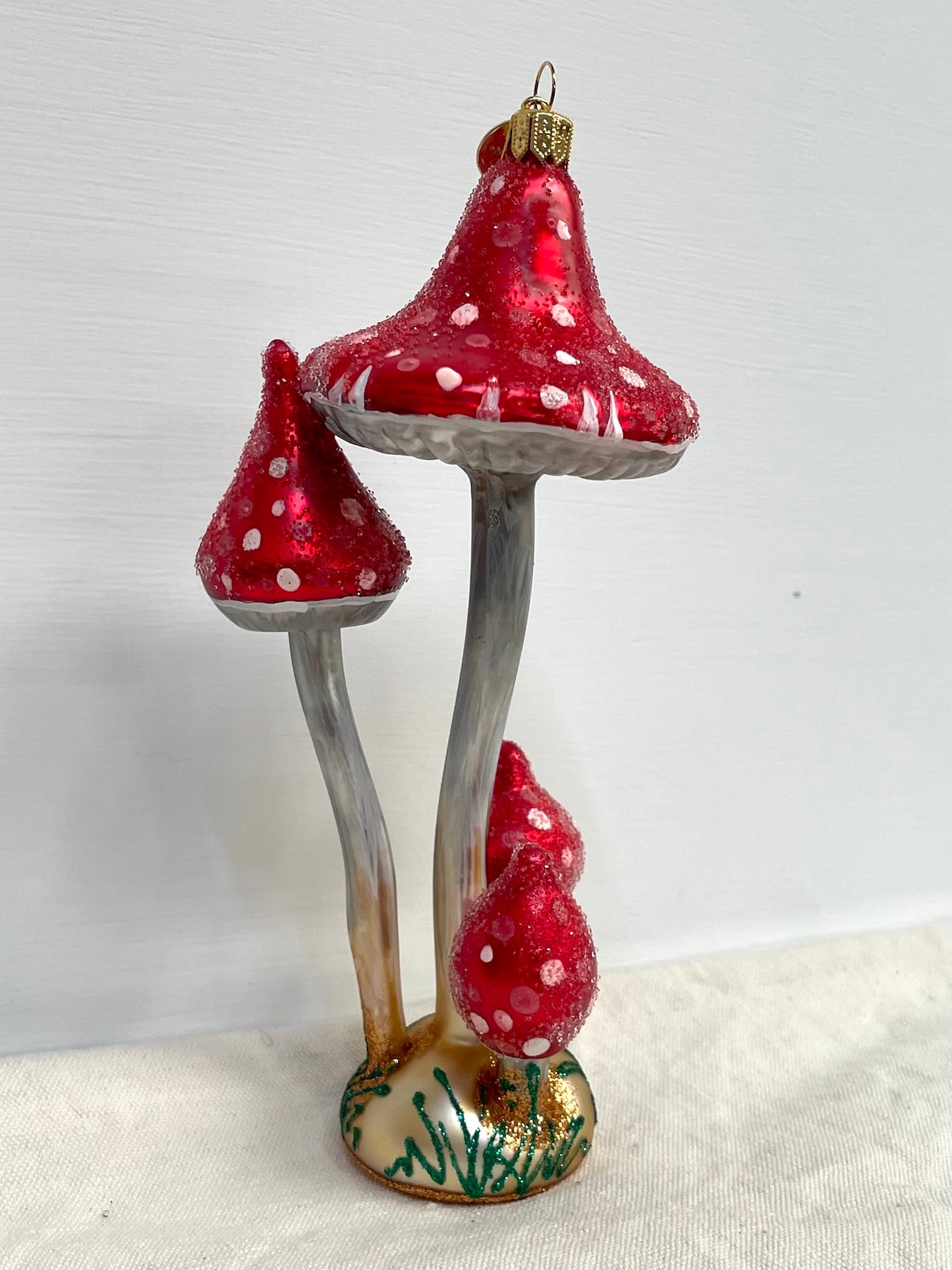 Polish Glass Christmas Ornament - Mushroom Cluster