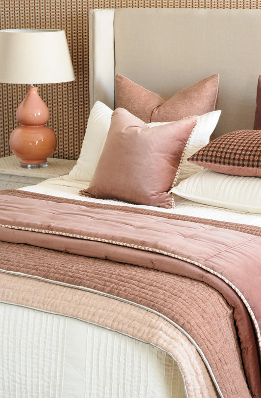 Bianca Lorenne 'Treccia Deep Rose' Velvet Comforter
