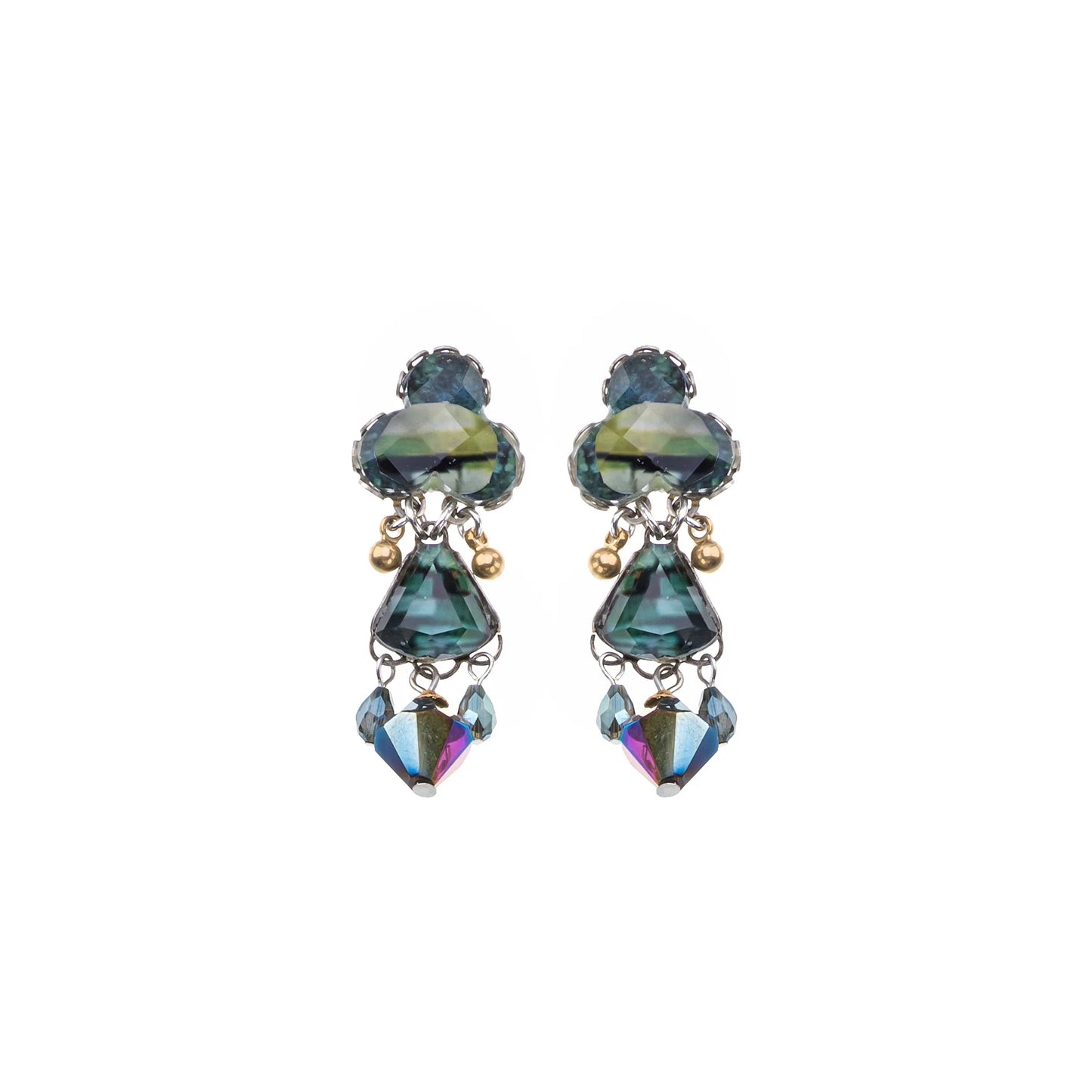 Ayala Bar Emerald Reflection Stud Earrings