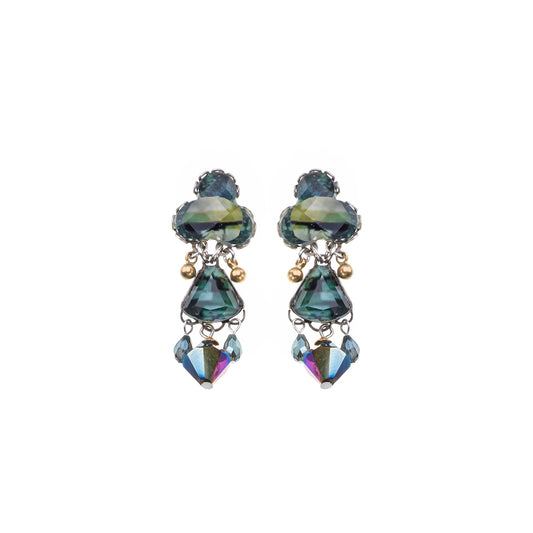 Ayala Bar Emerald Reflection Stud Earrings