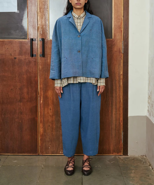 Runaway Bicycle Boxy Jacket - Blue