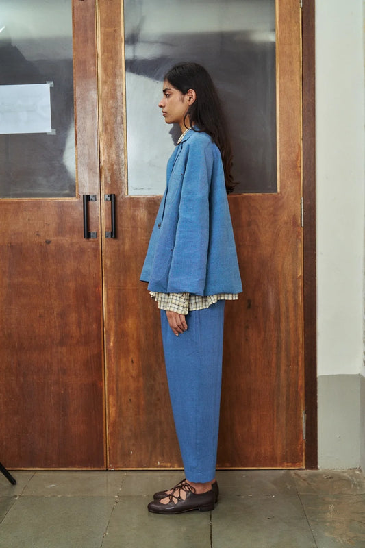 Runaway Bicycle Boxy Jacket - Blue