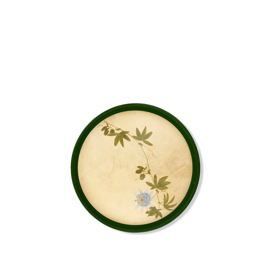 Summerill & Bishop Gold Leaf Passiflora Round Tray
