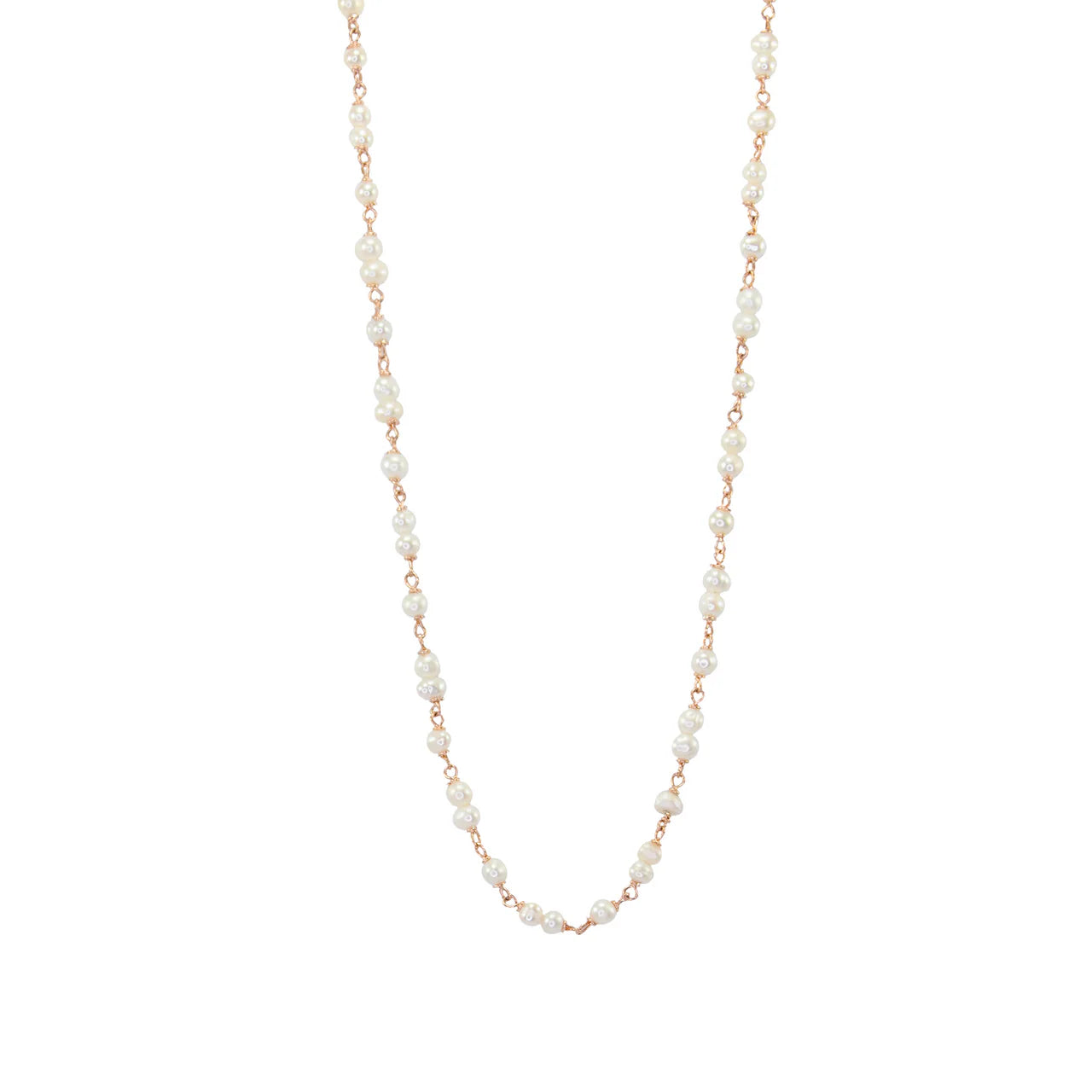 Italian Short Cream Seed Pearl Necklace
