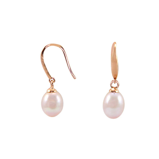 Italian Pink Pearl Drop Earrings