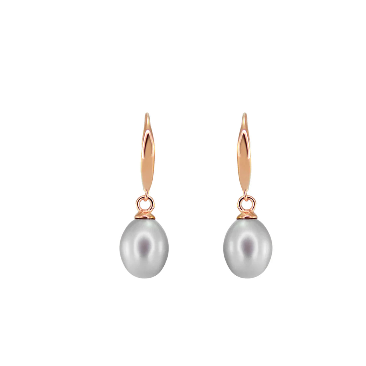 Italian Grey Pearl Drop Earrings