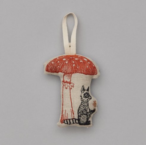 Coral & Tusk 'Raccoon with Mushroom' Ornament