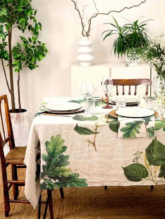 European Linen 'Trees' Tablecloth