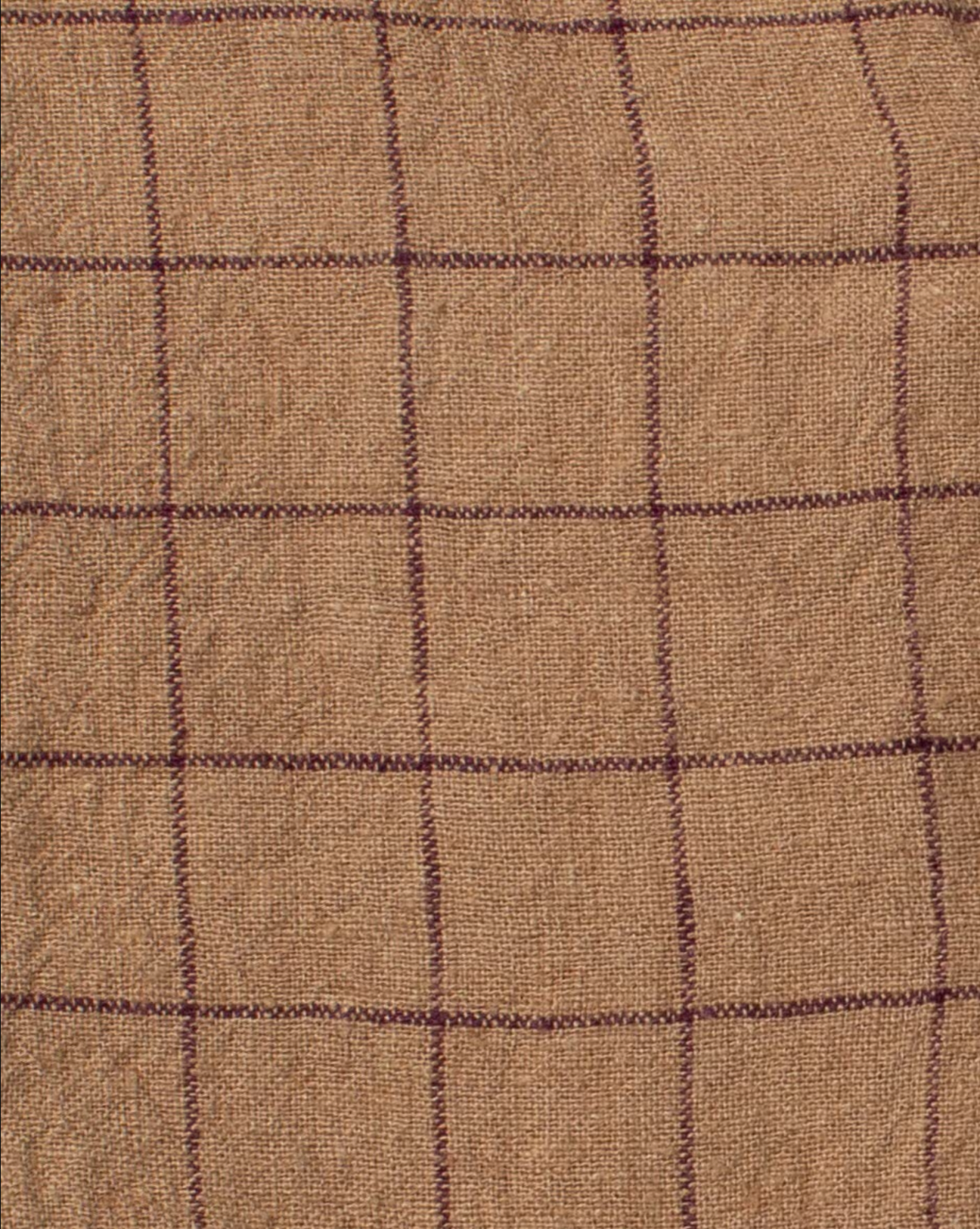 Ewa i Walla 'Rigmor' Checked Linen Vest In Cinnamon