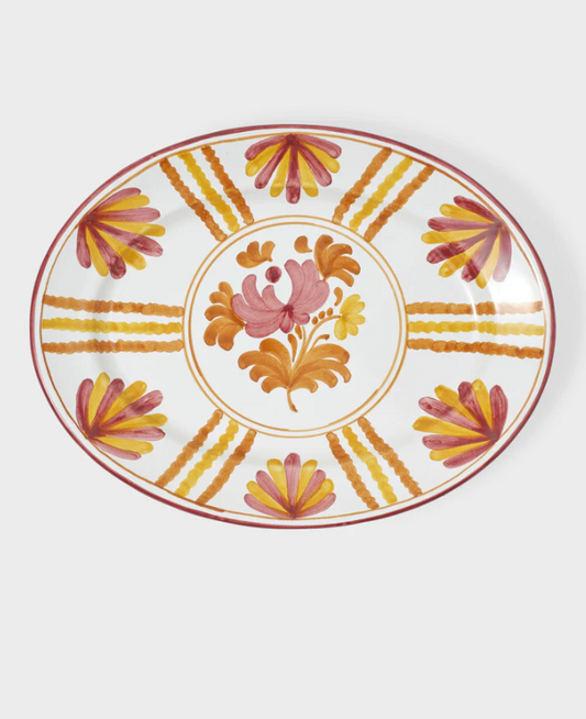 Cabana - Blossom Oval Serving Plate - Yellow