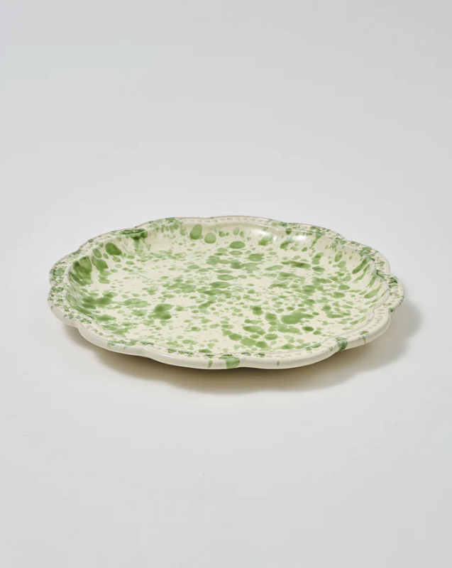 Cabana - Speckled Dinner Plate - Green & White
