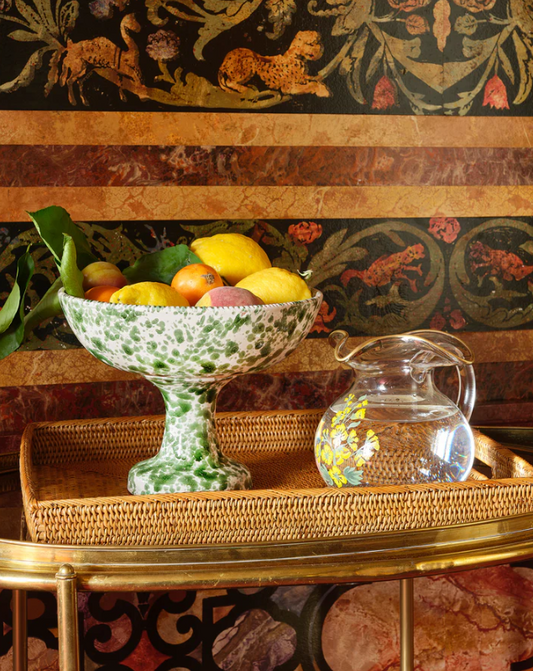 Cabana - Speckled Fruit Stand - Green & White