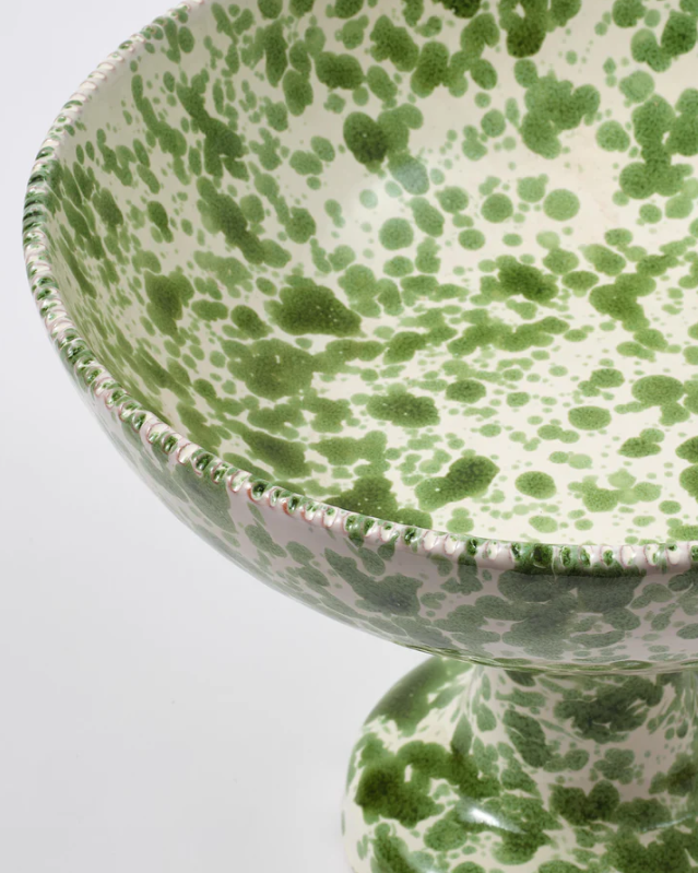 Cabana - Speckled Fruit Stand - Green & White