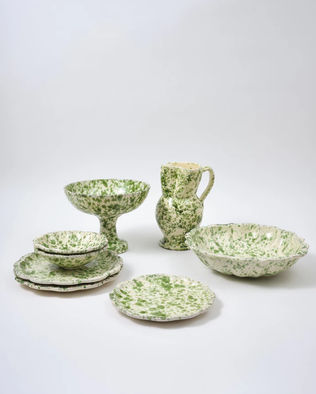 Cabana - Speckled Fruit Stand - Green & White