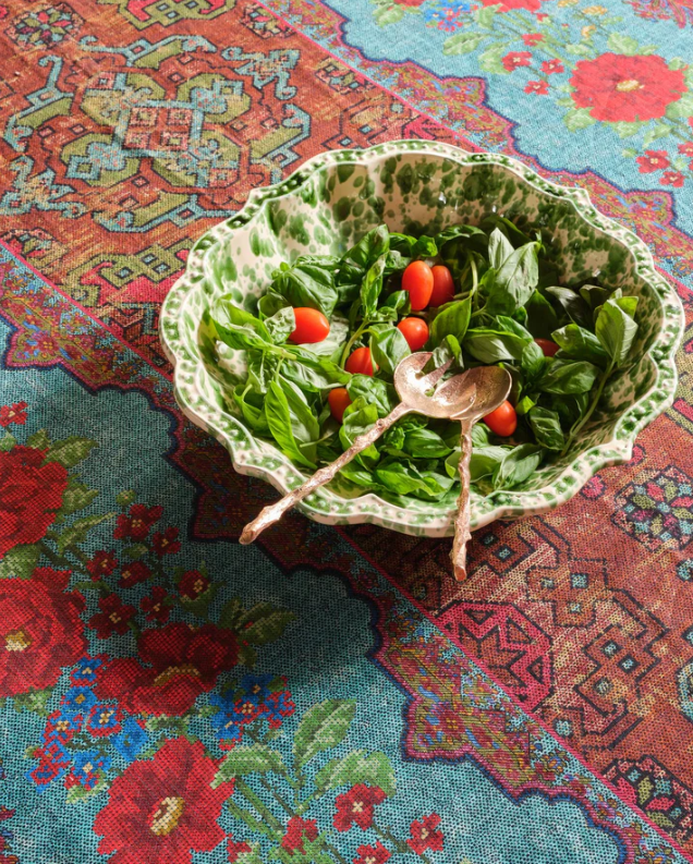 Cabana - Speckled Serving Bowl - Green & White