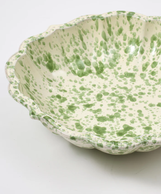 Cabana - Speckled Serving Bowl - Green & White