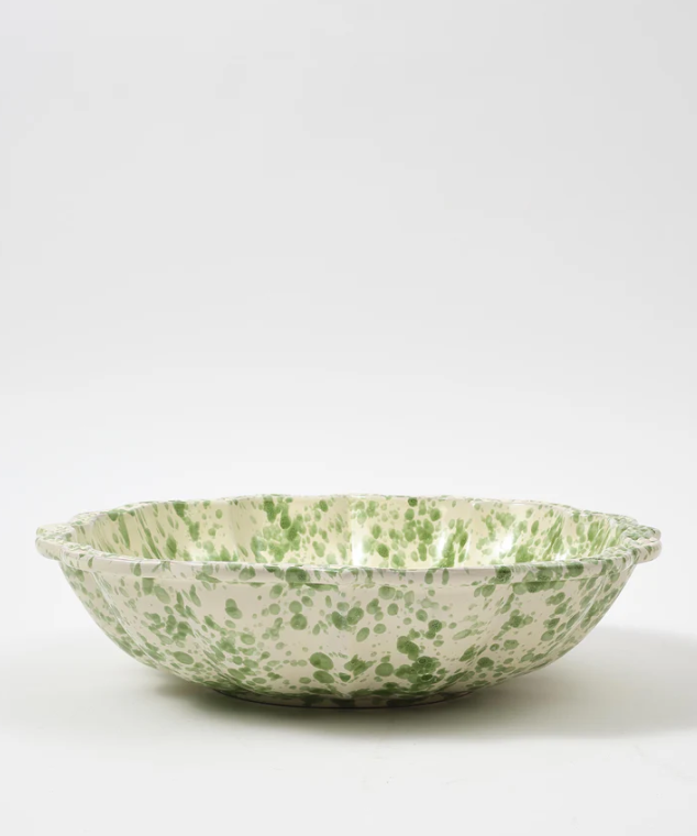 Cabana - Speckled Serving Bowl - Green & White