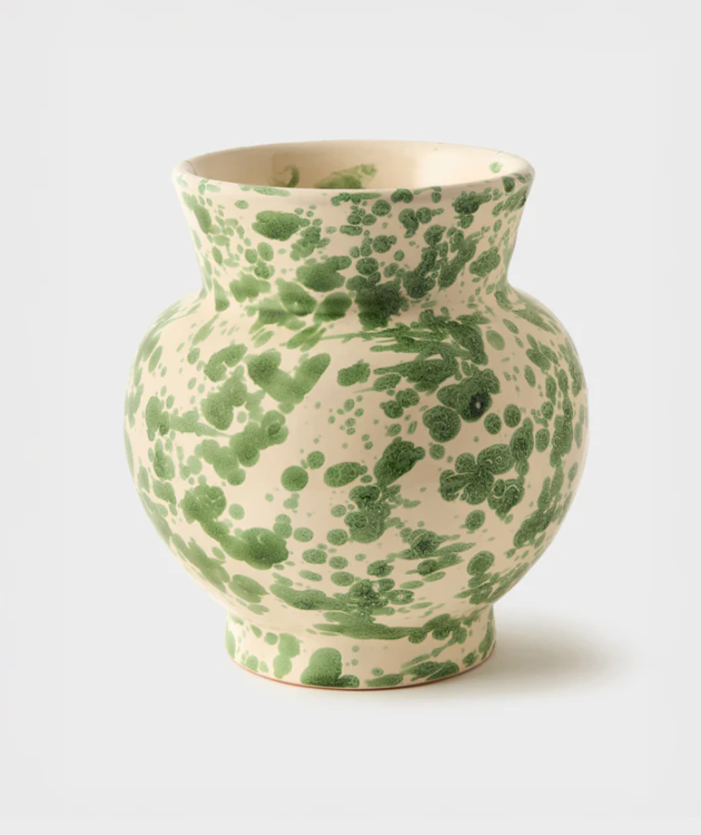 Cabana - Speckled Vase - Green & White