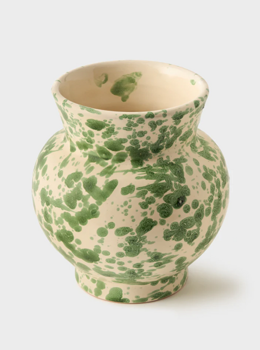 Cabana - Speckled Vase - Green & White