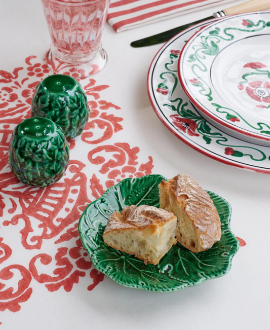 Cabana - Vine Leaf Bread Plate - Green