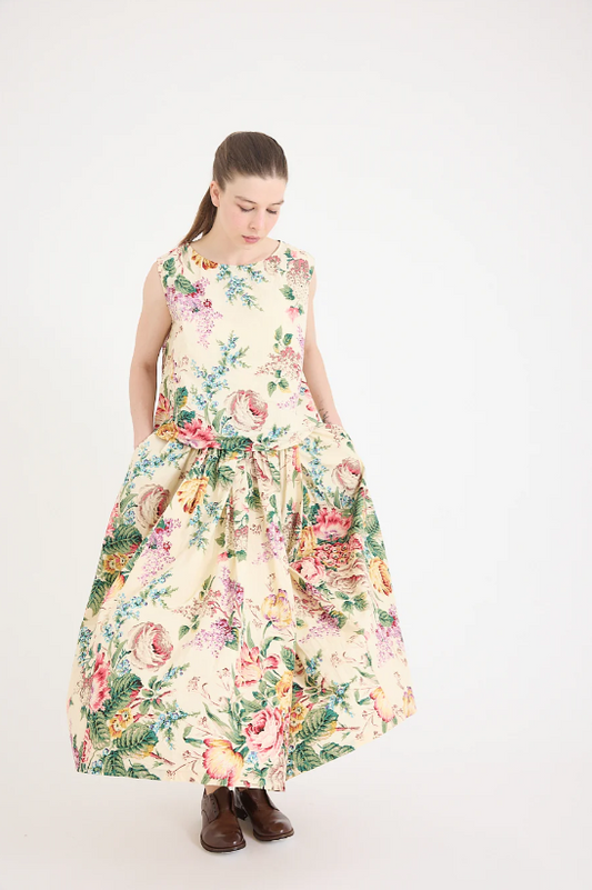 Metta Anna Top - Cotton Poplin - Bouquet Print