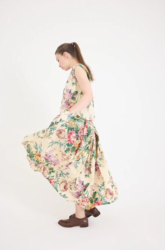 Metta Anna Top - Cotton Poplin - Bouquet Print