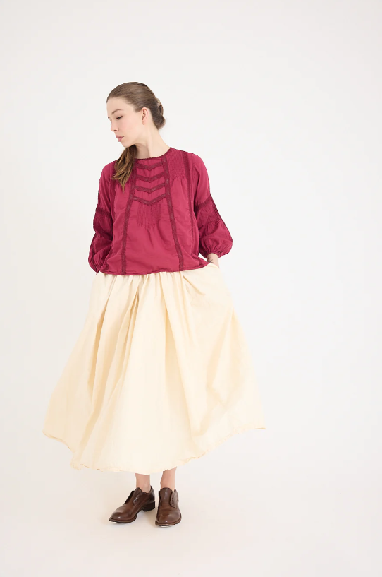 Metta Alice Blouse - Cotton Lace - Berry