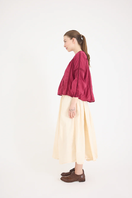 Metta Alice Blouse - Cotton Lace - Berry