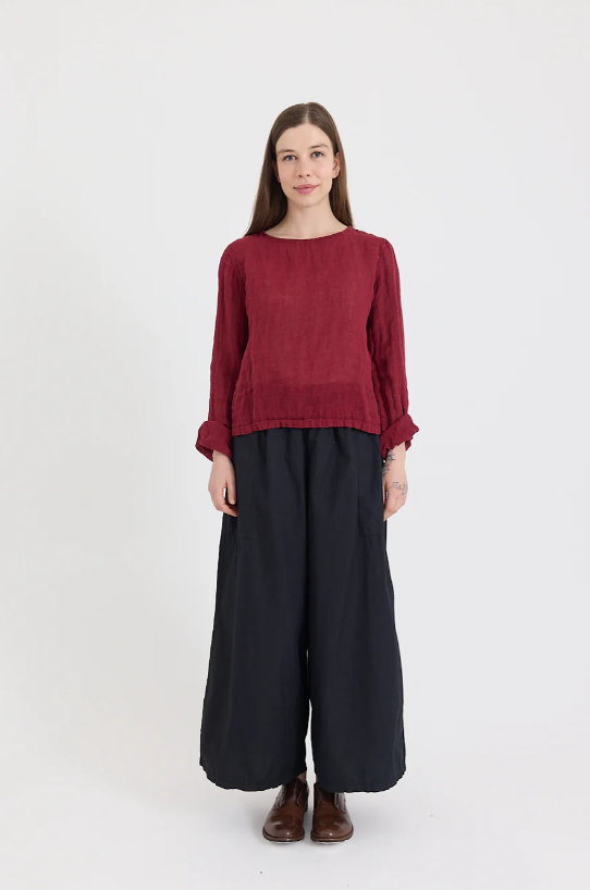 Metta Lilly Top - Light Gauze - Berry