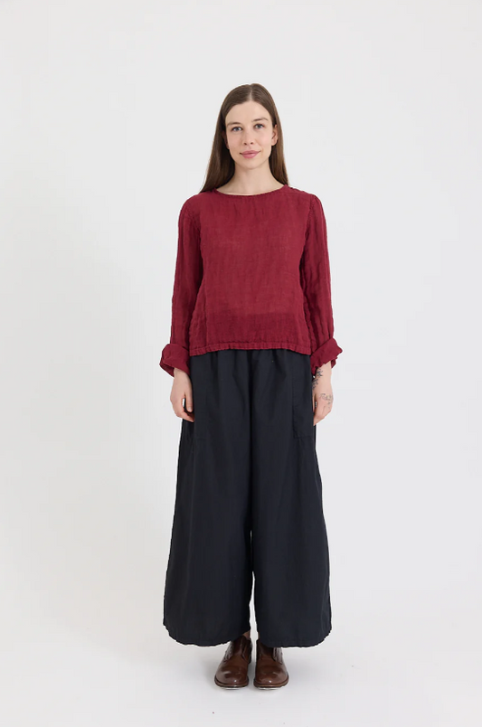 Metta Lilly Top - Light Gauze - Berry