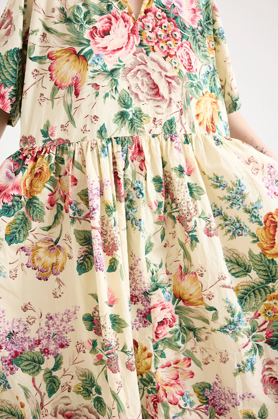 Metta Paloma Dress - Cotton Poplin - Bouquet Print