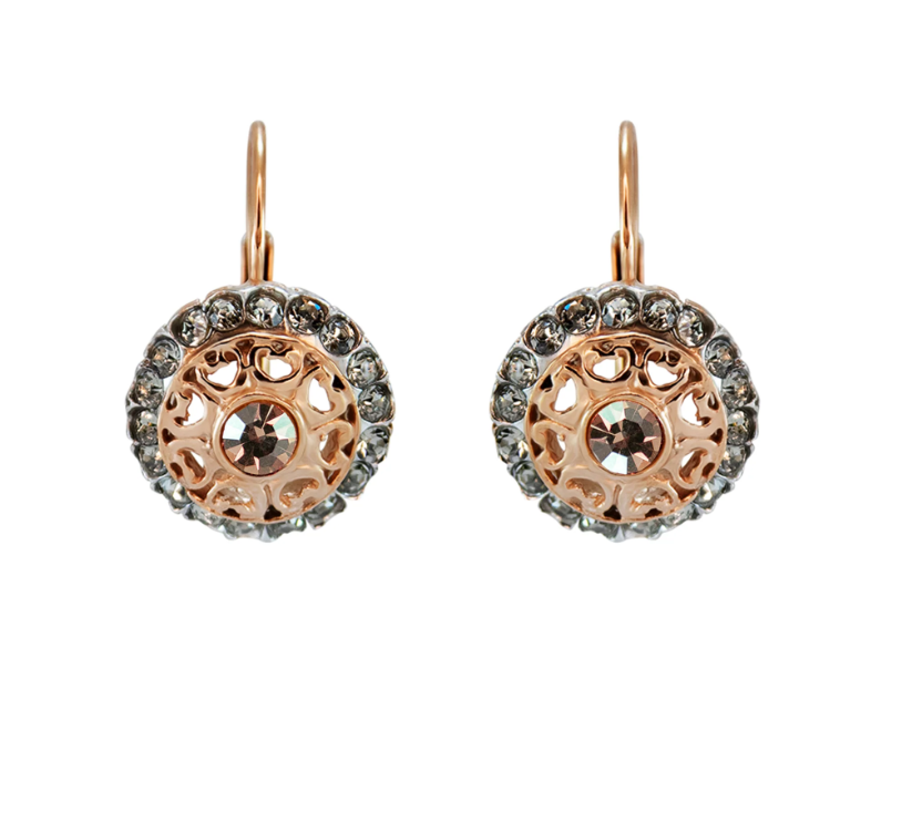 Italian Crystal Surround Drop Earrings