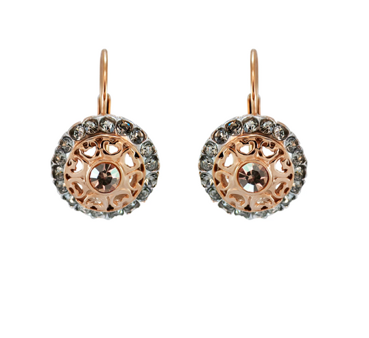 Italian Crystal Surround Drop Earrings
