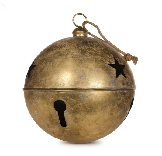 Extra Large 'Antique Gold' Bell Ornament