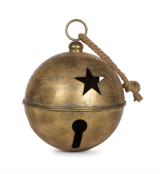 Medium 'Antique Gold' Bell Ornament