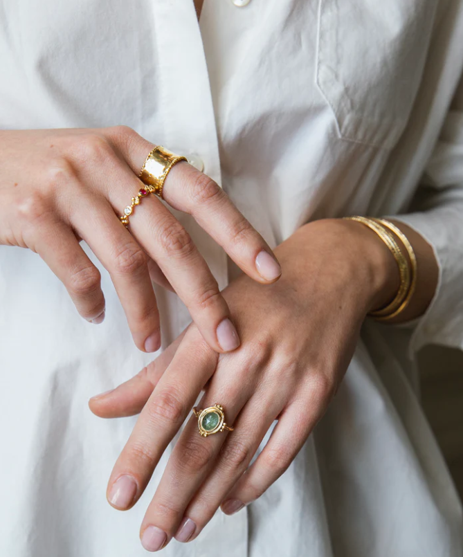 Alix d. Reynis Agathe Green Kyanite Ring