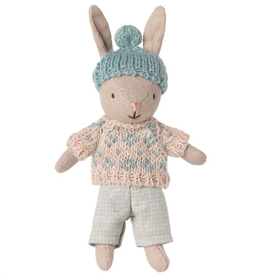 Maileg Winter Rabbit Micro Sand Mint