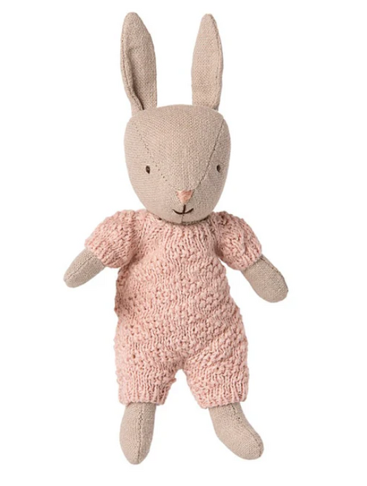 Maileg Rabbit Micro Sand Rose Knitted Suit