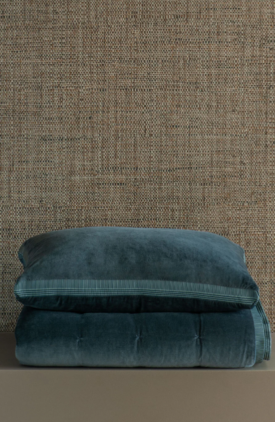 Bianca Lorenne 'Riga Prussian Blue' Velvet Cushion