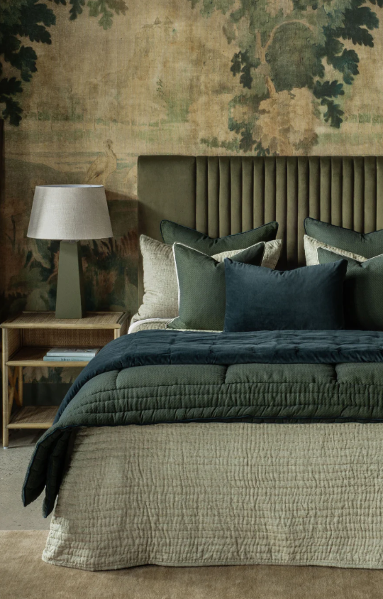 Bianca Lorenne 'Riga Prussian Blue' Velvet Cushion
