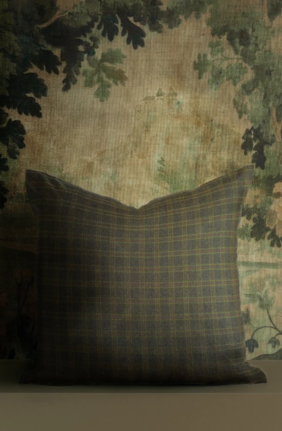 Bianca Lorenne 'Deep Moss Plaid' Cushion PRE ORDER