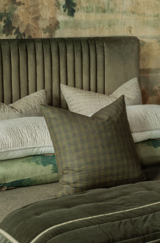 Bianca Lorenne 'Deep Moss Plaid' Cushion PRE ORDER