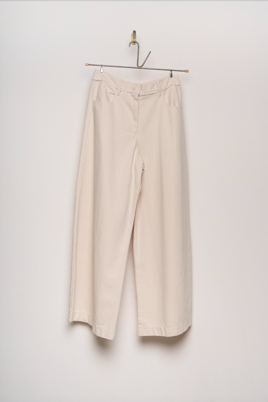 Aequamente Wide Leg Pants - Chalk