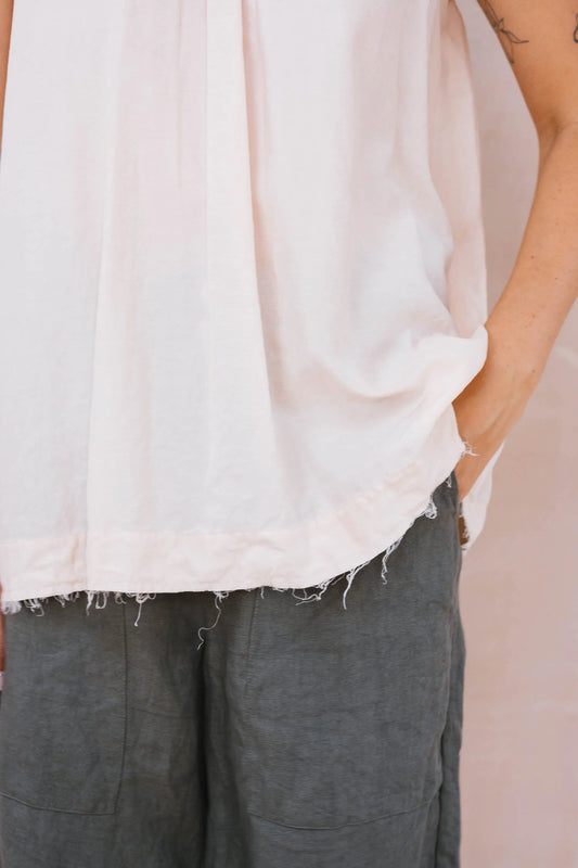 Sula Smock Top - Silver Peony LAST ONE Medium