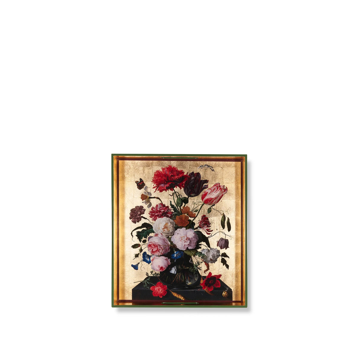 Summerill & Bishop Gold Leaf 'Still Life' Small Rectangular Tray