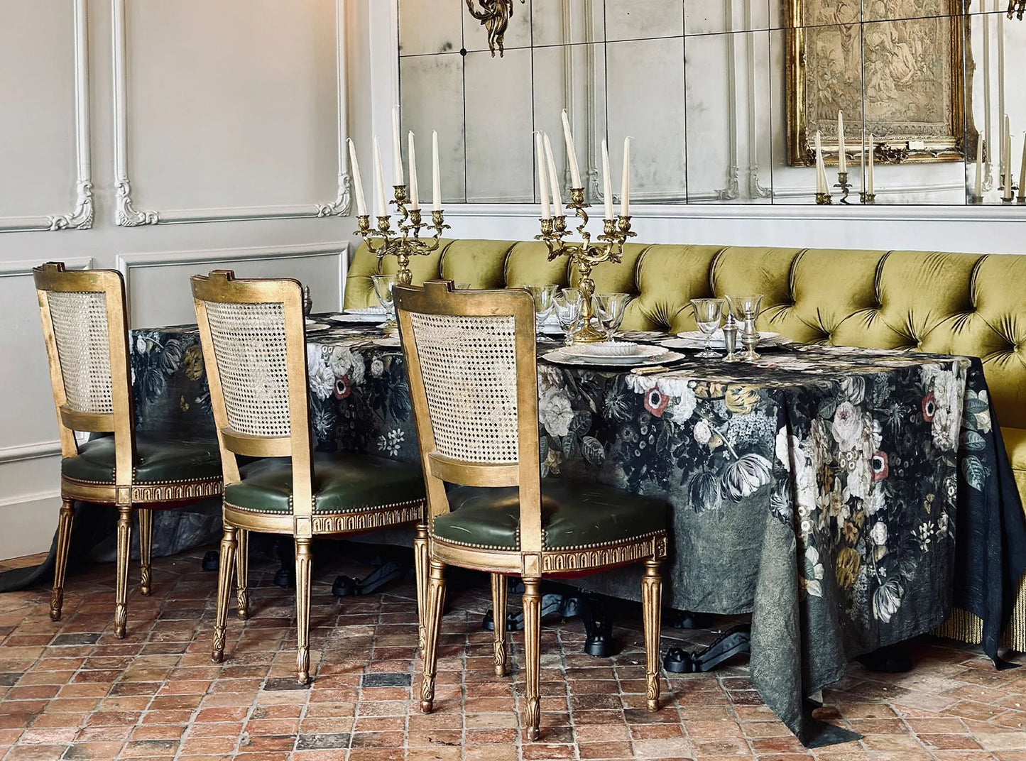 Summerill & Bishop 'Still Life 1815' Linen Tablecloth